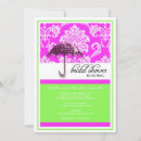 Recherche de monogramme vert de damassé invitations Blanc