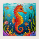 Recherche de hippocampe puzzles Récif corallien