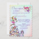 Recherche de princess unicorn invitations Conte de fées