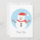 Recherche de bonhomme neige remerciements cartes Rouge