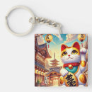 Recherche de neko de maneki porteclés Japonais