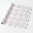 Recherche de baptême rose papier cadeau Aquarelle