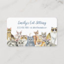 Recherche de chatons cartes visite Chats assis