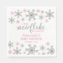 Recherche de neige serviettes Baby shower d'hiver