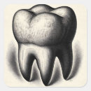 Recherche de dents carrés autocollants Vintage