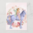 Recherche de belle licorne cartes postales Rose