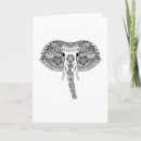 Recherche de zentangles vœux cartes Éléphant