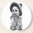 Recherche de calaveras dessous de verres Dia de los muertos