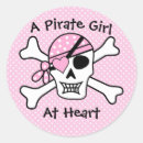 Recherche de pirate rose autocollants Crâne