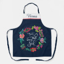Recherche de floral bleu et vert tabliers Rose