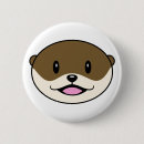 Recherche de loutre badges Dessin animé