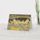 Recherche de peinture antique vœux cartes Chats