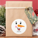 Recherche de visage bonhomme neige autocollants Heureux