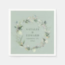 Recherche de vert mariage serviettes Aquarelle