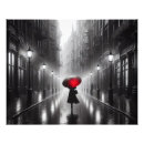 Recherche de parapluie rouge posters Femme