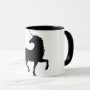 Recherche de licornes noires tasses Silhouette