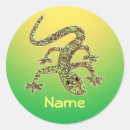 Recherche de lézard vert autocollants Jaune