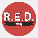 Recherche de soutien des troupes autocollants Porter rouge