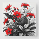 Recherche de fleur rouge horloges Dessin
