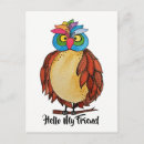 Recherche de de chouette cartes postales Amoureux des oiseaux