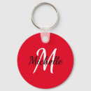 Recherche de rouge ronds porteclés Monogrammé