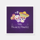Recherche de dia de los muertos serviettes Coloré