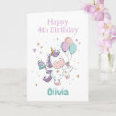 Recherche de 4ème anniversaire cartes Jeune fille
