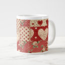Recherche de motif de patchwork tasses Rouge