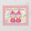 Recherche de jumelle baby shower fille invitations Multiples