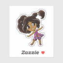 Recherche de personnages dessin animé autocollants Jeune fille