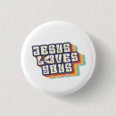 Recherche de jésus vous aime badges Rétro