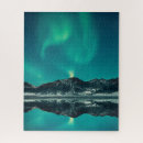 Recherche de aurora borealis puzzles Montagne