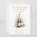 Recherche de bouteille de champagne invitations Or et rose