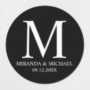 Recherche de initiales mariage autocollants Noir