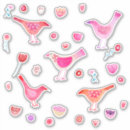 Recherche de oiseau rose autocollants Animal