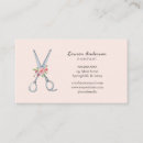 Recherche de ciseaux coiffeur cartes visite Salon de beauté