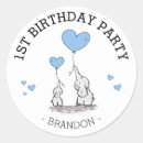 Recherche de éléphant bleu autocollants Bébé garçon