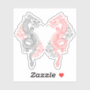 Recherche de dragon rouge et noir autocollants Dragons