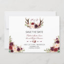 Recherche de burgundy floral save the dates Enregistrer la date