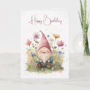 Recherche de gnome anniversaire cartes Aquarelle