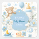 Recherche de blue baby shower boy autocollants Ours en peluche