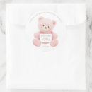 Recherche de ours rose autocollants Baby shower