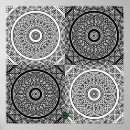 Recherche de noir blanc mandala posters Géométrique
