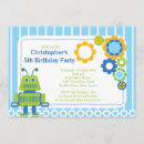 Recherche de robots mignons invitations Bleu
