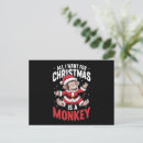 Recherche de singe de noël cartes postales Xmas