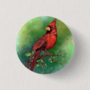 Recherche de cardinal du nord badges Rouge