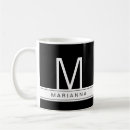 Recherche de couleur solide tasses Monogramme
