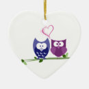 Recherche de hiboux mignons ornements Coeur