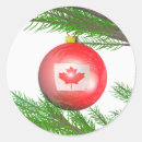 Recherche de feuille du canada autocollants Rouge