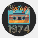 Recherche de anniversaire 1974 autocollants Vintage